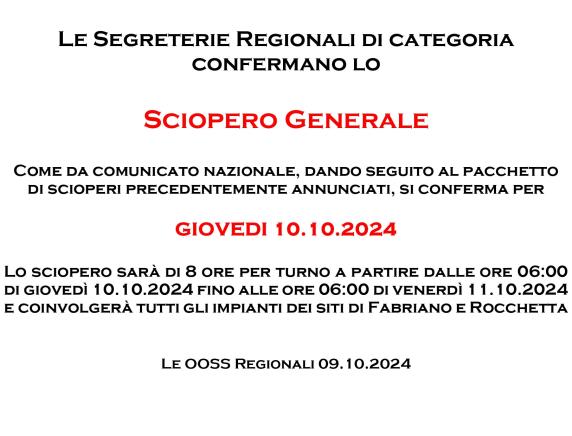 Licenziamenti Fedrigoni: 10 ottobre sciopero confermato