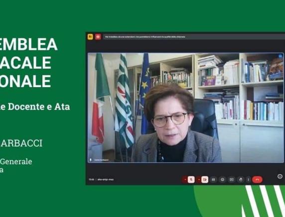 Ivana Barbacci all’assemblea sindacale regionale della CISL Scuola Marche