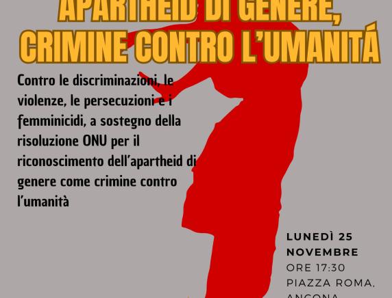 "Apartheid di genere crimine contro l'umanità " 25 novembre in piazza ad Ancona