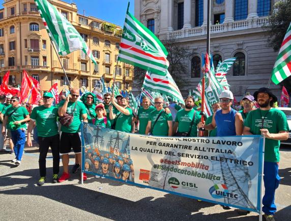 Enel distribuzione, il 20 giugno sciopero generale e manifestazione a Roma in piazza Verdi