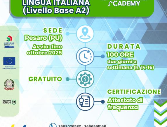 Al via a Pesaro il corso gratuito di lingua italiana A2 ALMA Academy promosso da Ial Marche