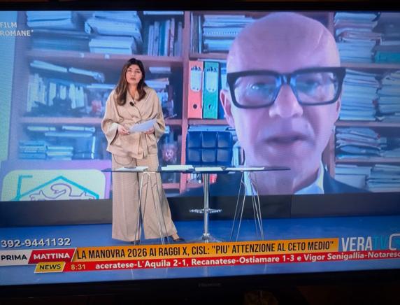 Marco Ferracuti, Segretario generale CISL Marche, in diretta a Prima Mattina News VERA TV