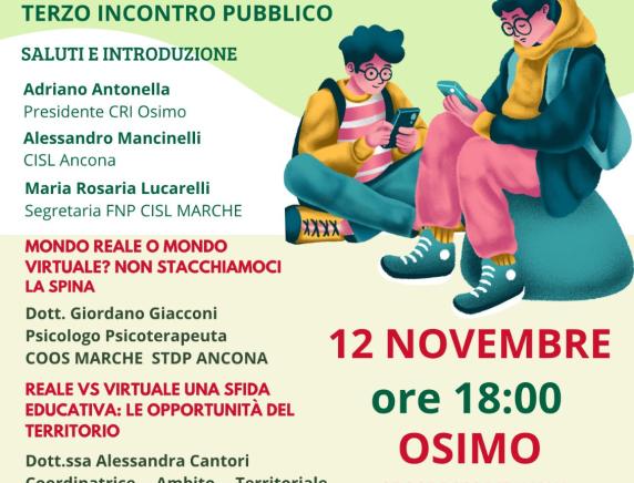 Osimo, la CISL al fianco dei giovani: un incontro per capire e vivere l’adolescenza nell’era digitale