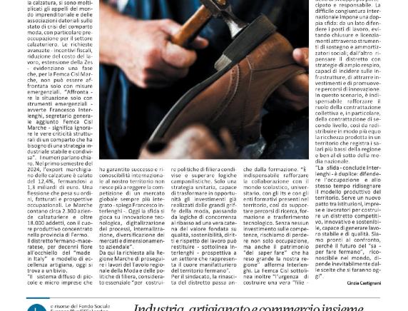 Un patto per rilanciare il distretto calzaturiero nelle Marche Focus Conquiste del Lavoro