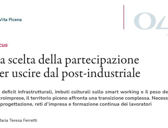 "La scelta della partecipazione per uscire dal post- industirale"