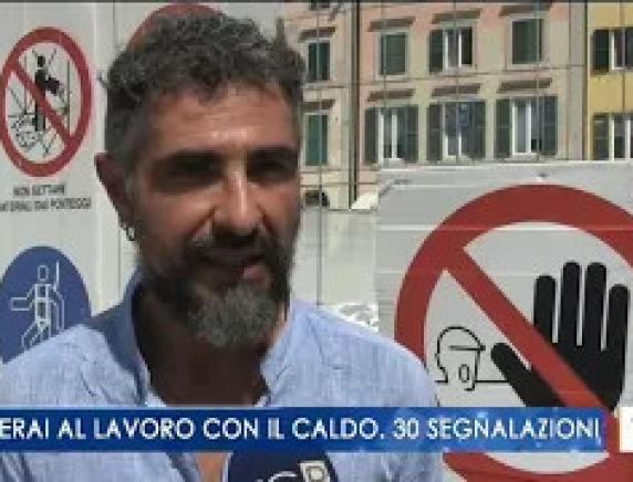 Operai al lavoro con il caldo l'allarme della FILCA CISL Marche