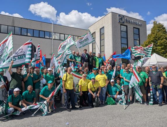 Electrolux, manifestazione nazionale a Cerreto d’Esi contro 1.400 esuberi e la chiusura dello stabilimento