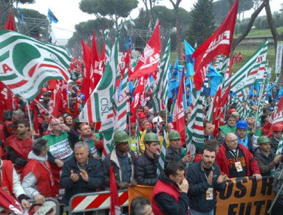 Oggi x domani, manifestazione nazionale edili a Roma