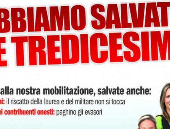 Salvate tredicesime, riscatto laurea e militare