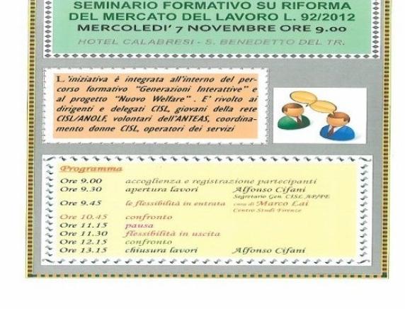 Seminario su riforma del mercato del lavoro