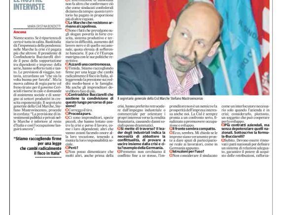 Mastrovincenzo al Corriere Adriatico: "Alle imprese serve più coraggio"