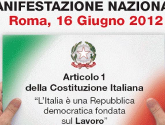 Il valore del lavoro: manifestazione nazionale