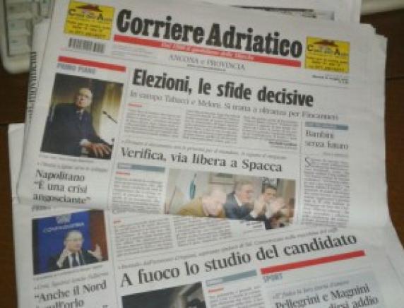 Sciopero al Corriere Adriatico