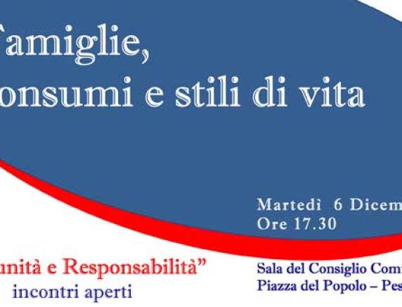 Convegno: “Famiglie, consumi e stili di vita”