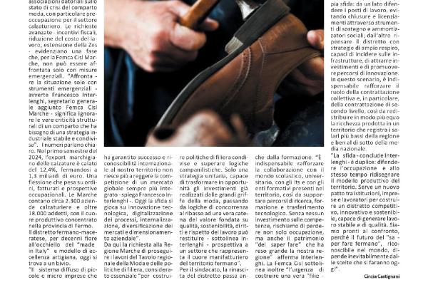 Un patto per rilanciare il distretto calzaturiero nelle Marche Focus Conquiste del Lavoro